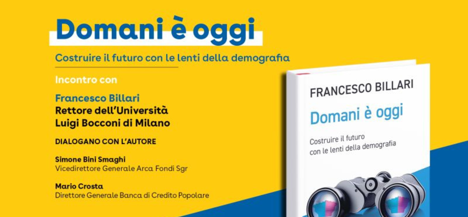 Presentazione del libro "Domani è oggi" di Francesco Billari